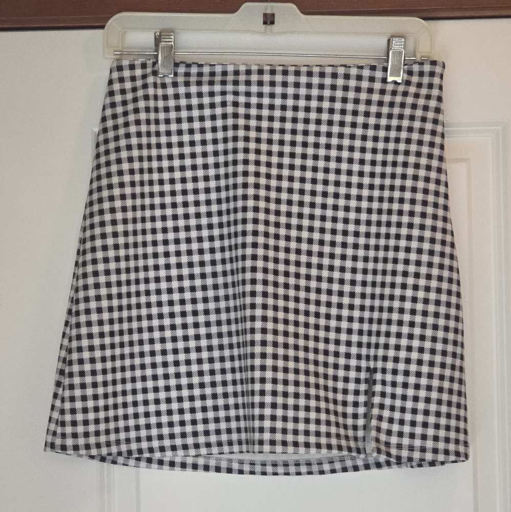 Princess Polly Black and White Gingham Mini Skirt